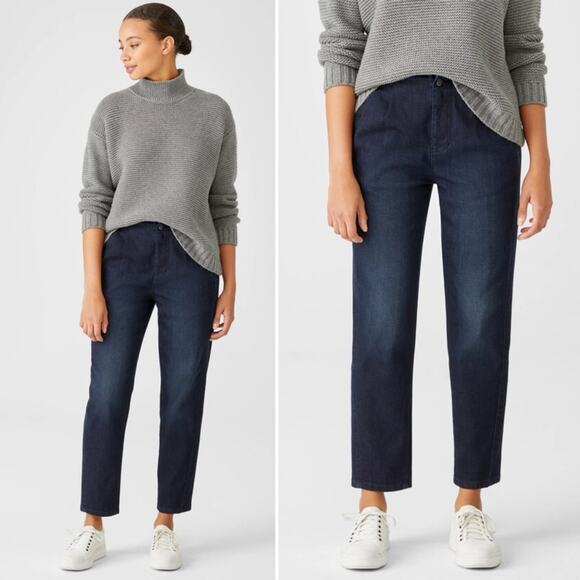 Eileen Fisher Denim - NWT NEW Eileen Fisher Organic Cotton Stretch Tapered Ankle Jeans Size 16